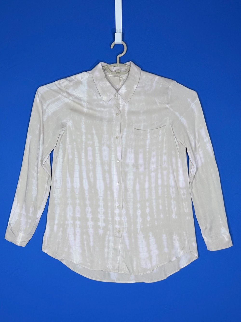 🤍 Mystree Tie Dye Button Down Rayon Blouse Small Boho
